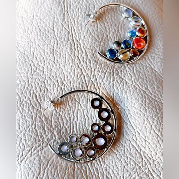 boho hoop earrings A327 - Picture 4 of 4